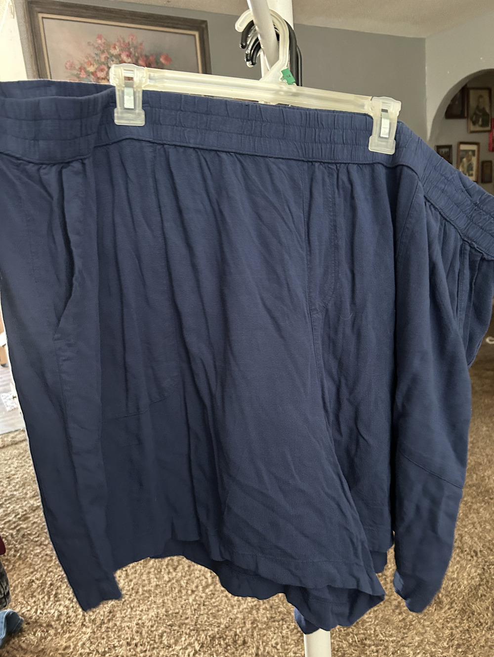 Sonoma Navy Blue Rayon Casual Shorts Size 3X